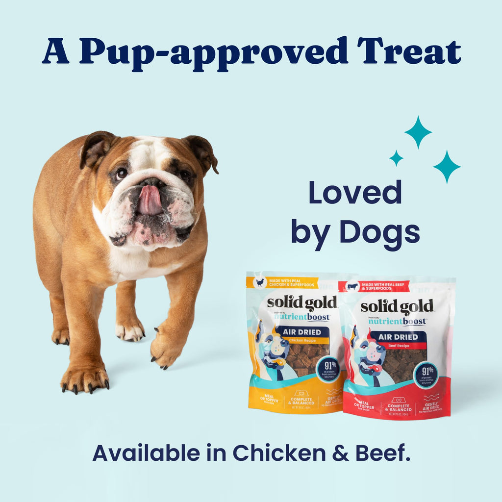 Air Dried Dog Food Topper & Treats Beef 1lb I38674