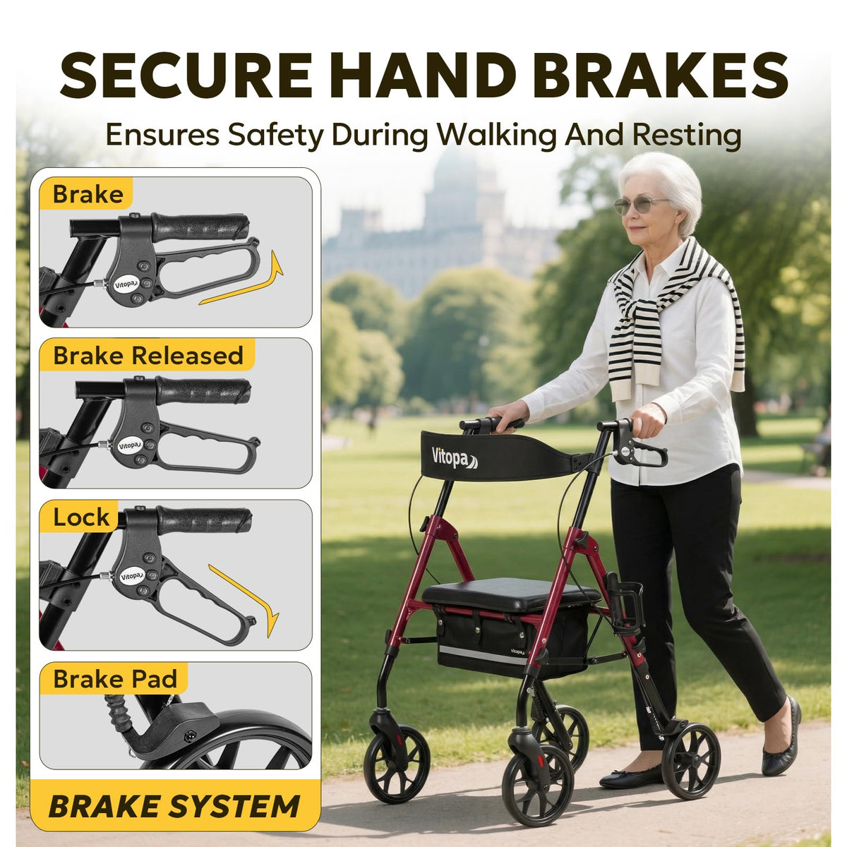 Foldable Rollator with Seat Z4783