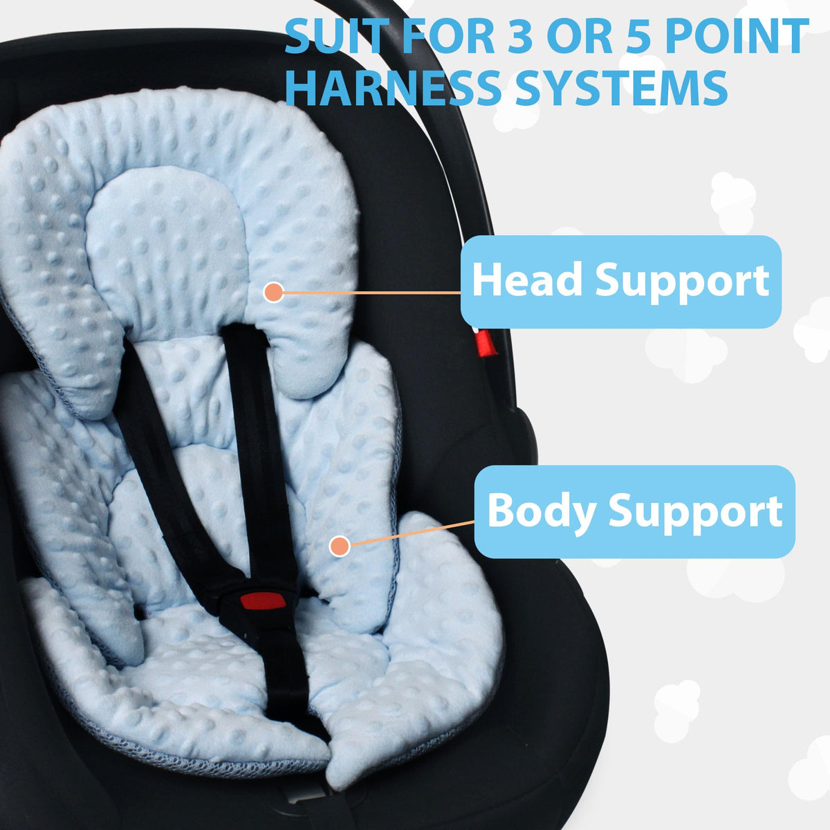 Infant Carseat Insert 2-in-1 Reversible Support Pad W610239