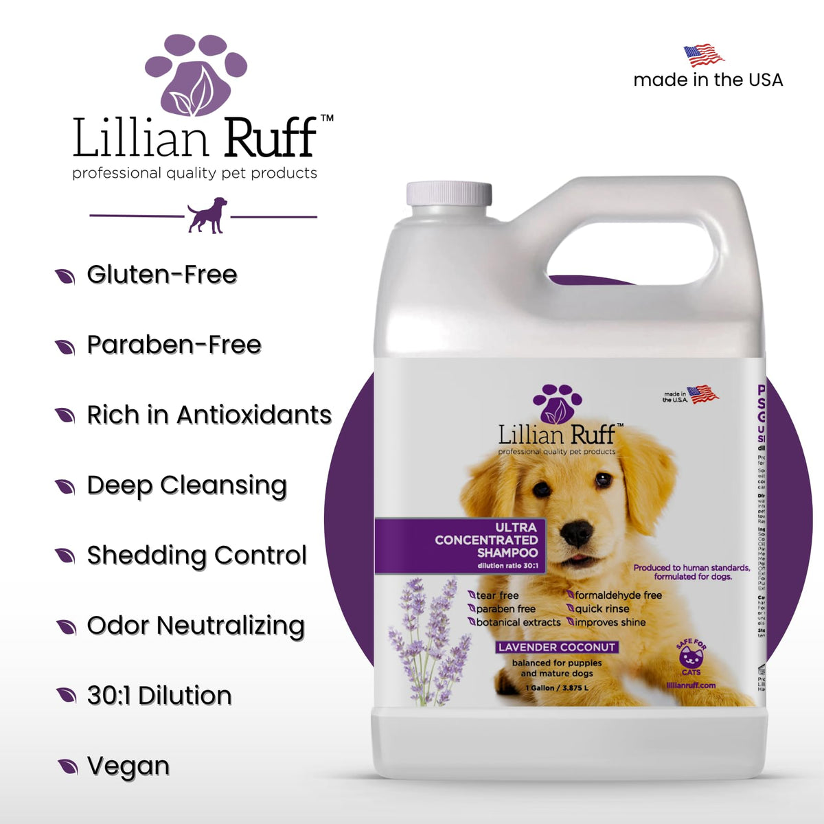 Ultra Concentrated Dog Shampoo 30:1 Dilution Gallon C60755