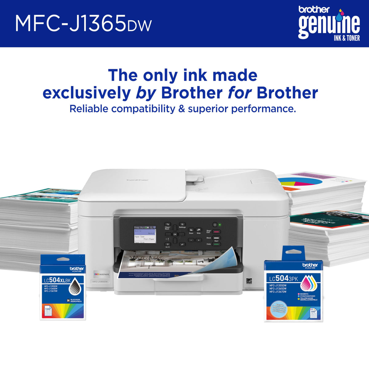 Wireless Color Inkjet All-in-One Printer with Automatic Duplex Printing B703