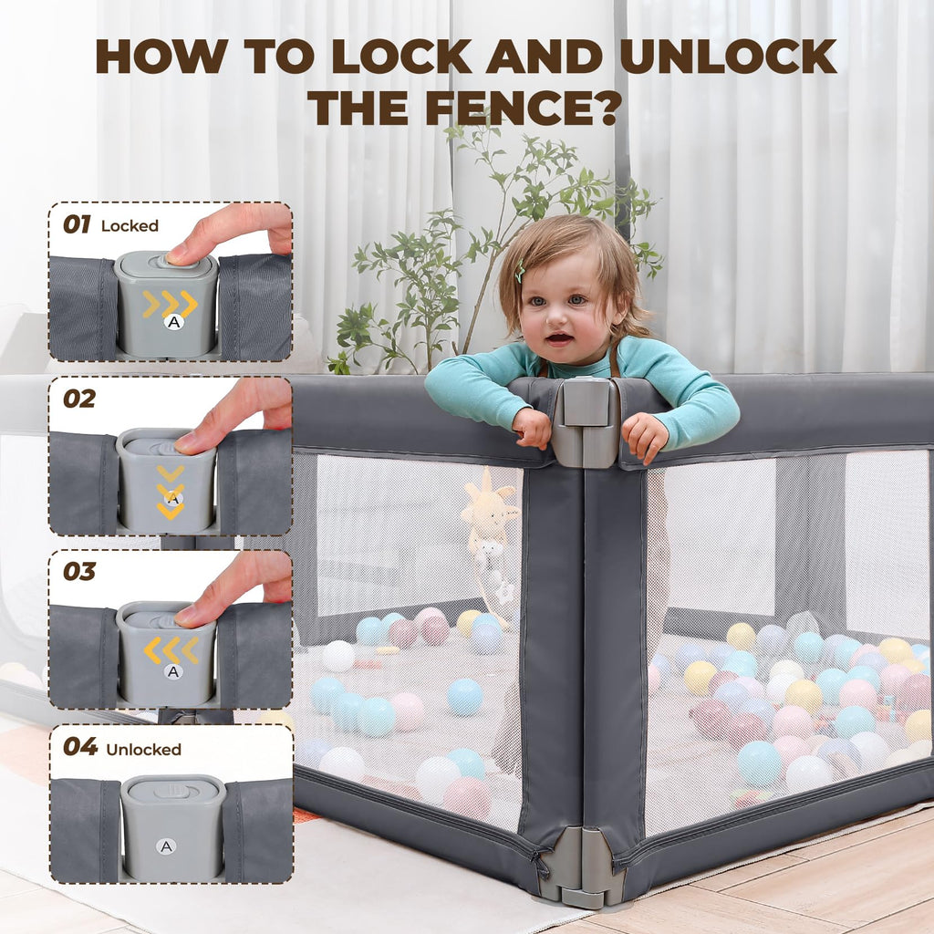Grey Baby Playpen X671773