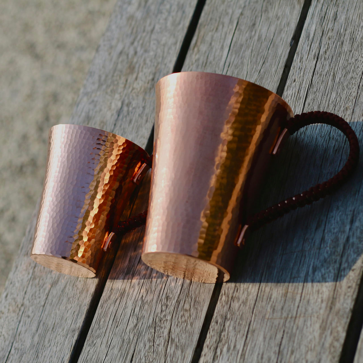 Copper Hand Hammered Ice Tea Cup with Handle 15 OZ P565757