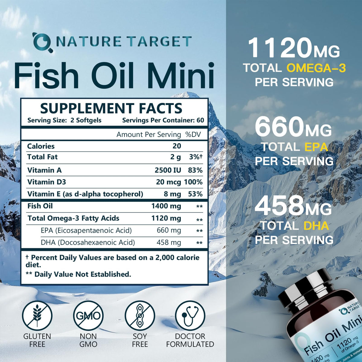 Fish Oil 1400 mg 120 Softgels X4670