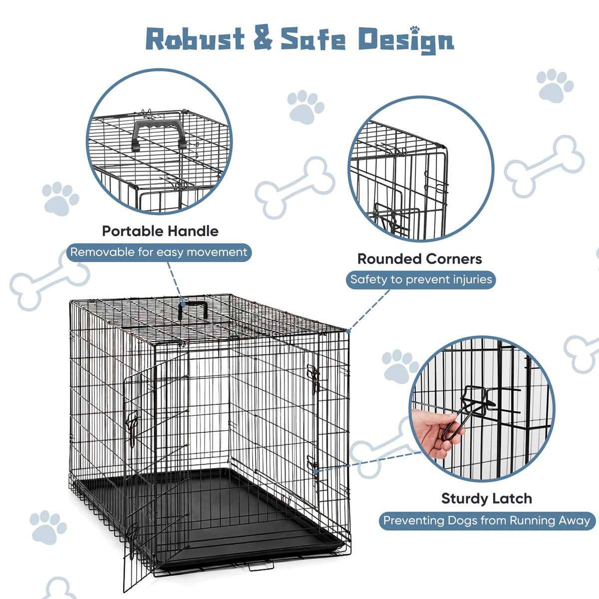 48 Inch Foldable Dog Crate R61506