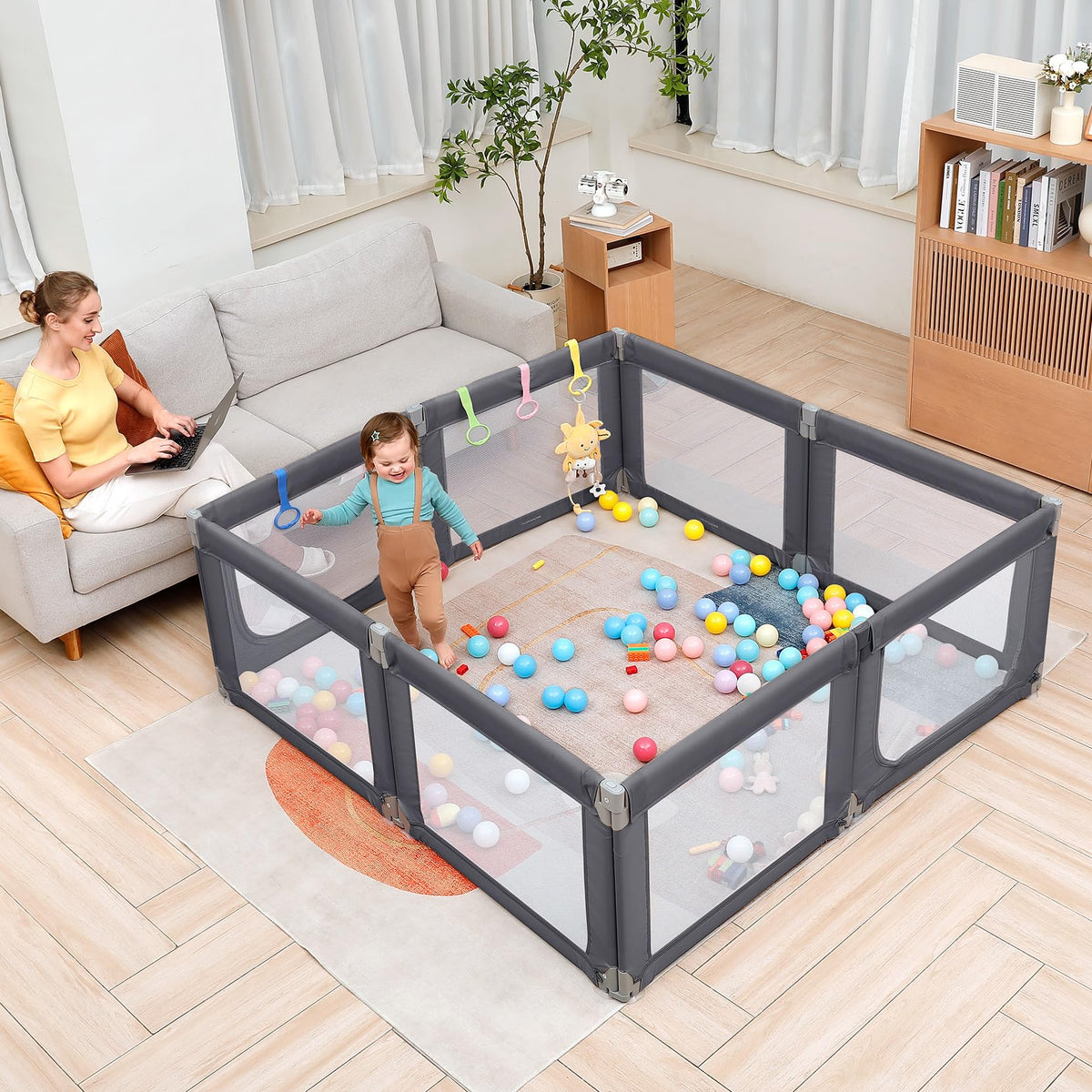 Grey Baby Playpen X671773