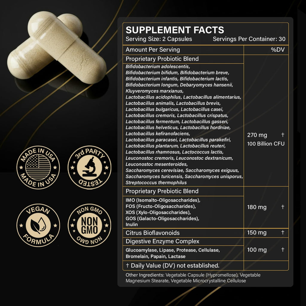 Probiotics 100 Billion CFU 35 Strains 60 Capsules P903