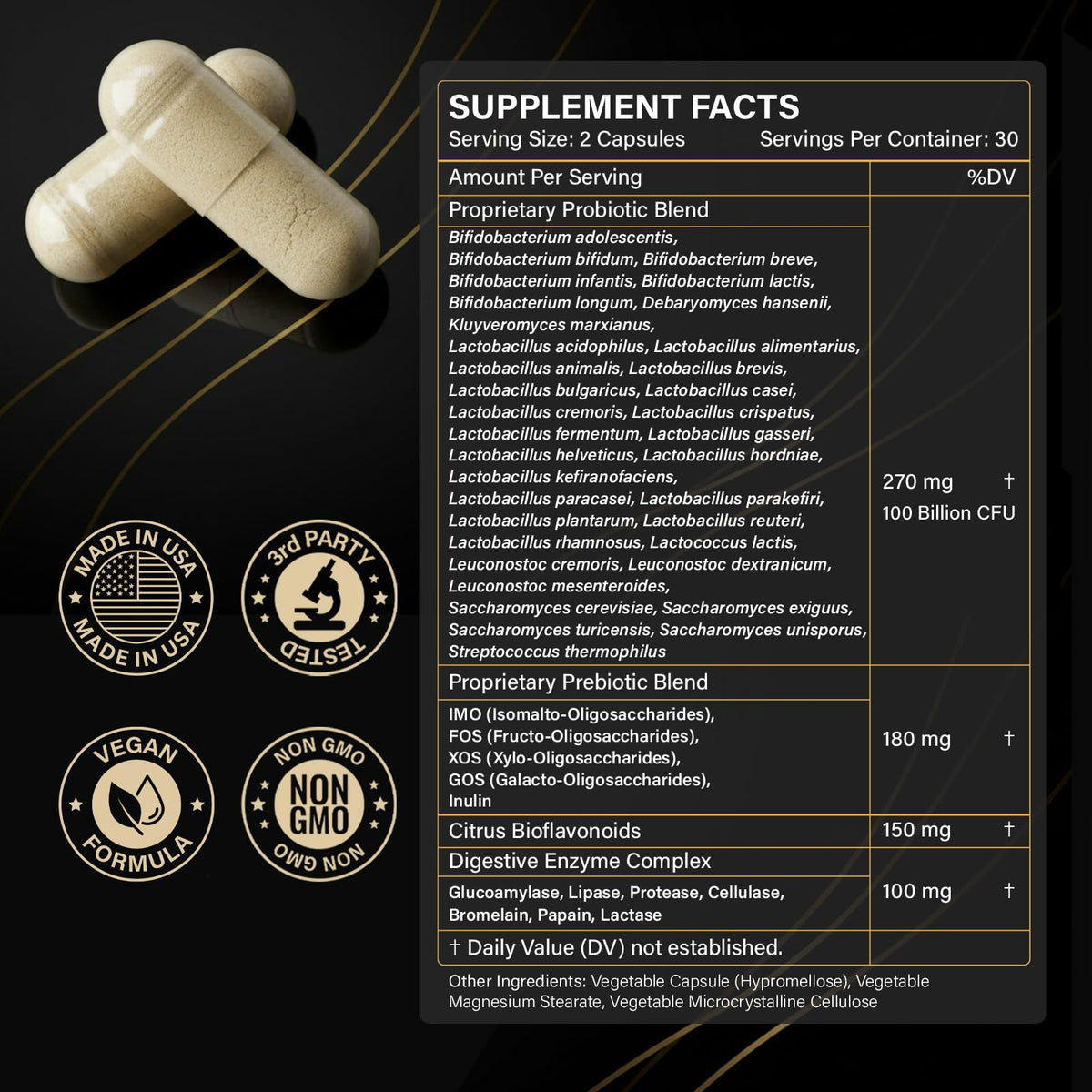 Probiotics 100 Billion CFU 35 Strains 60 Capsules P903