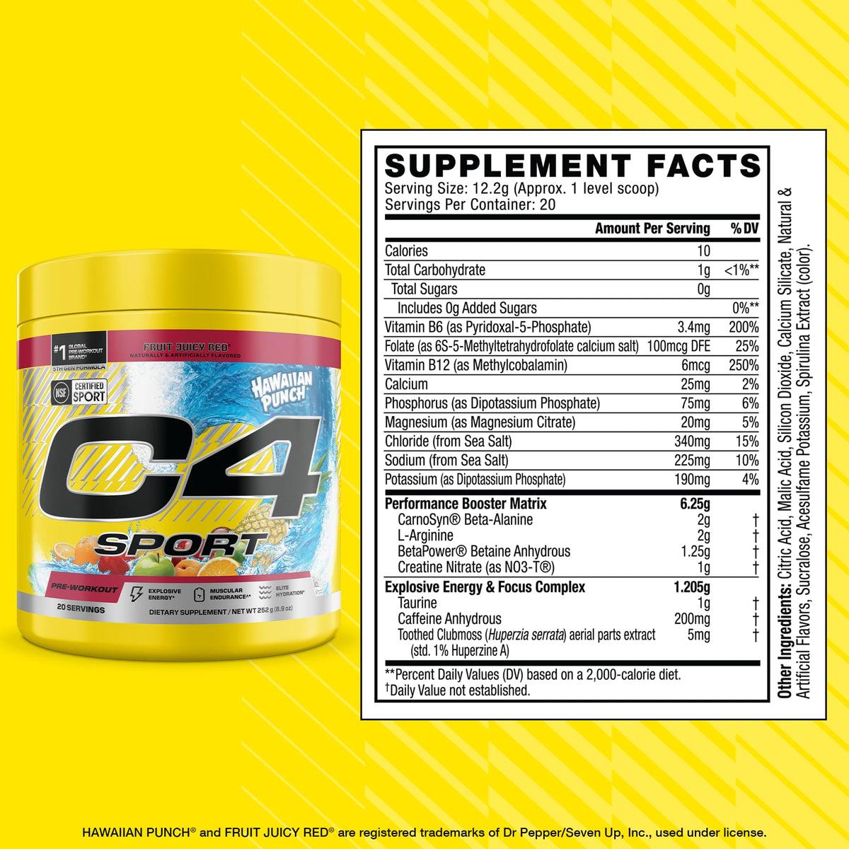 Pre Workout with 200mg Caffeine, 20 Servings Z970