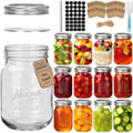 16oz 12 Pack Mason Jars with Airtight Lids N9533