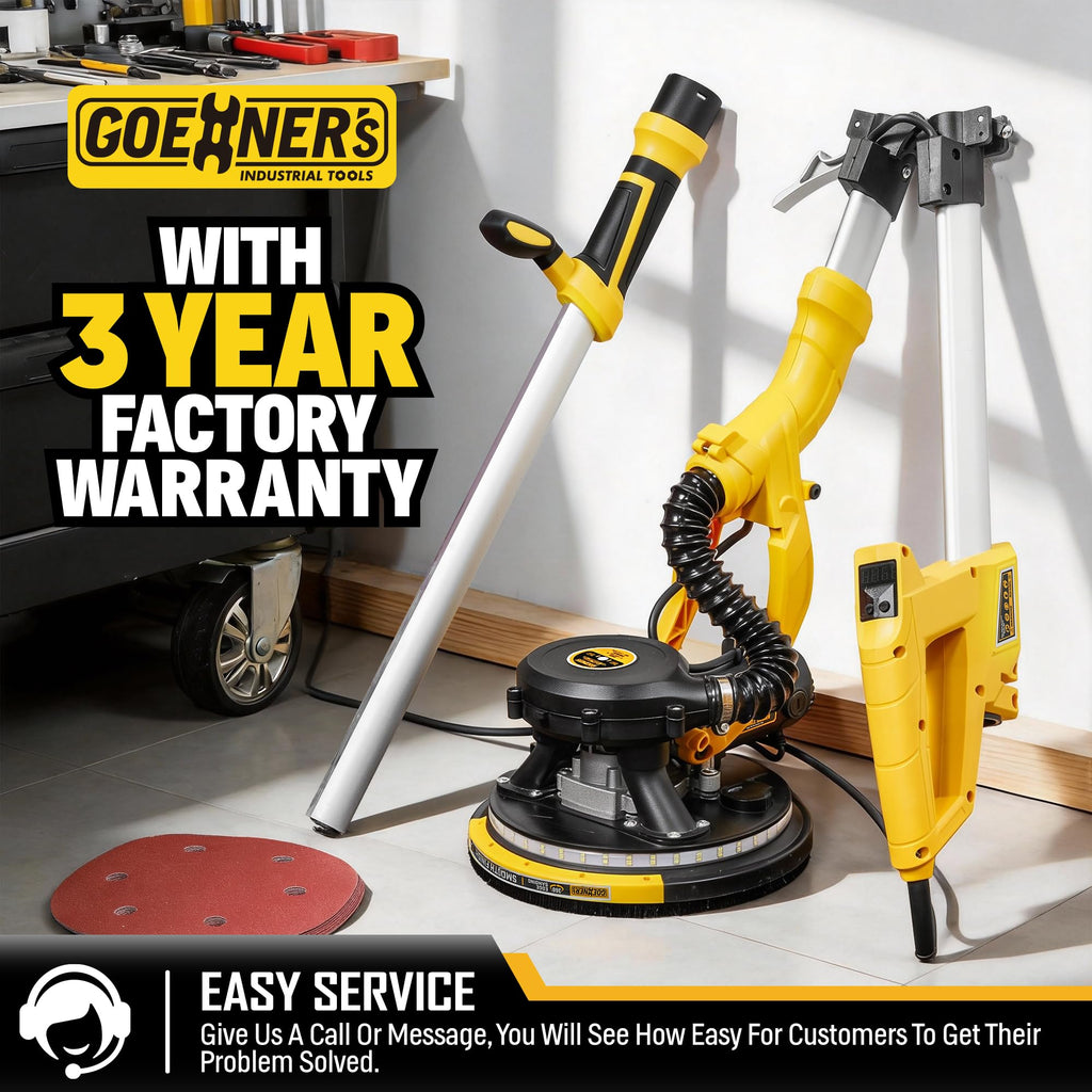 950W Electric Drywall Sander with Vacuum Dust Collector K2638