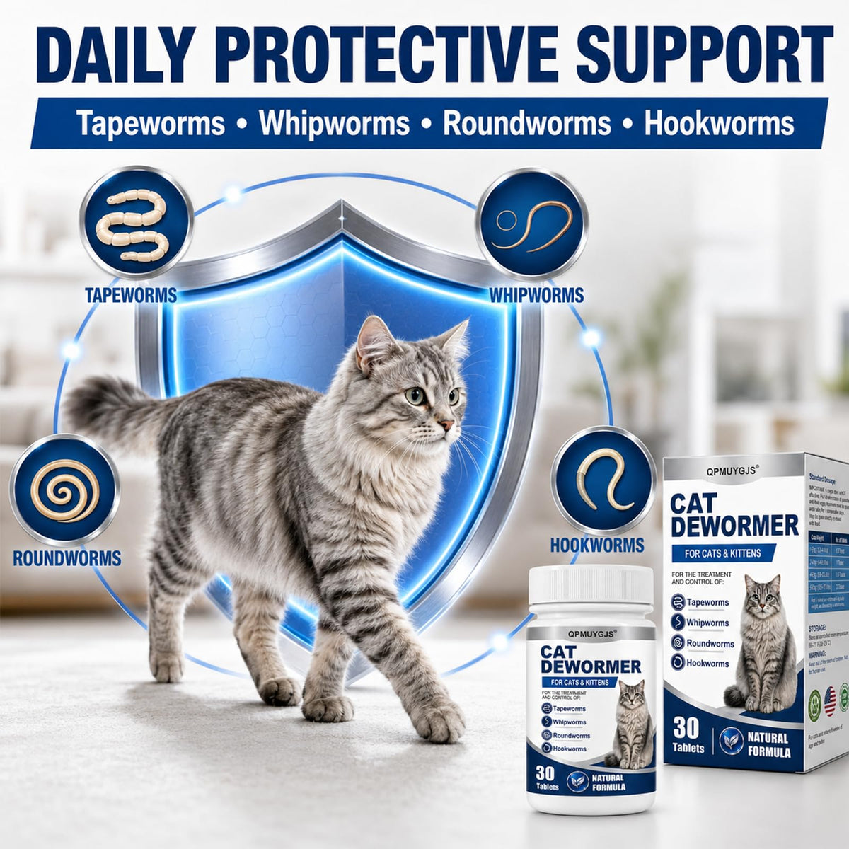 Dewormer for Cats & Kittens 30 Tablets O44208