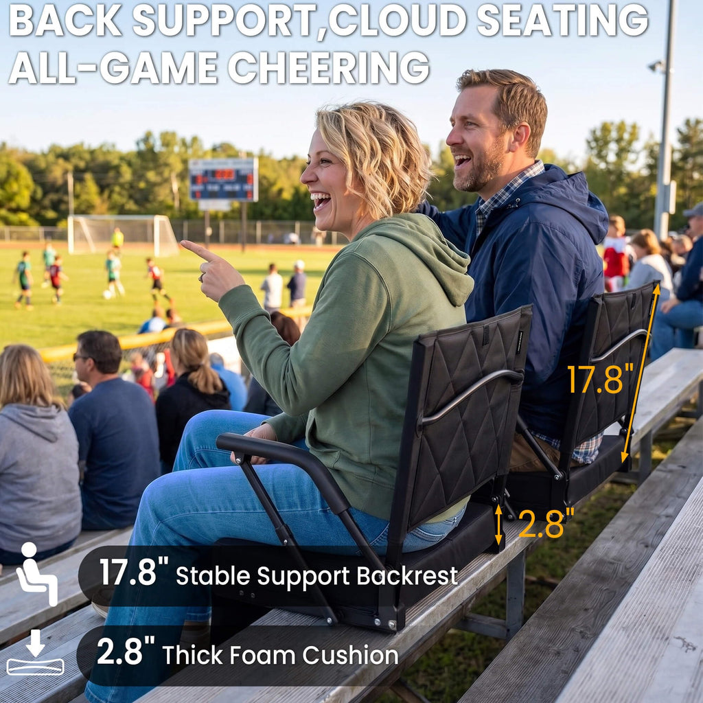 Portable Folding Stadium Seat with Back Support Y65301
