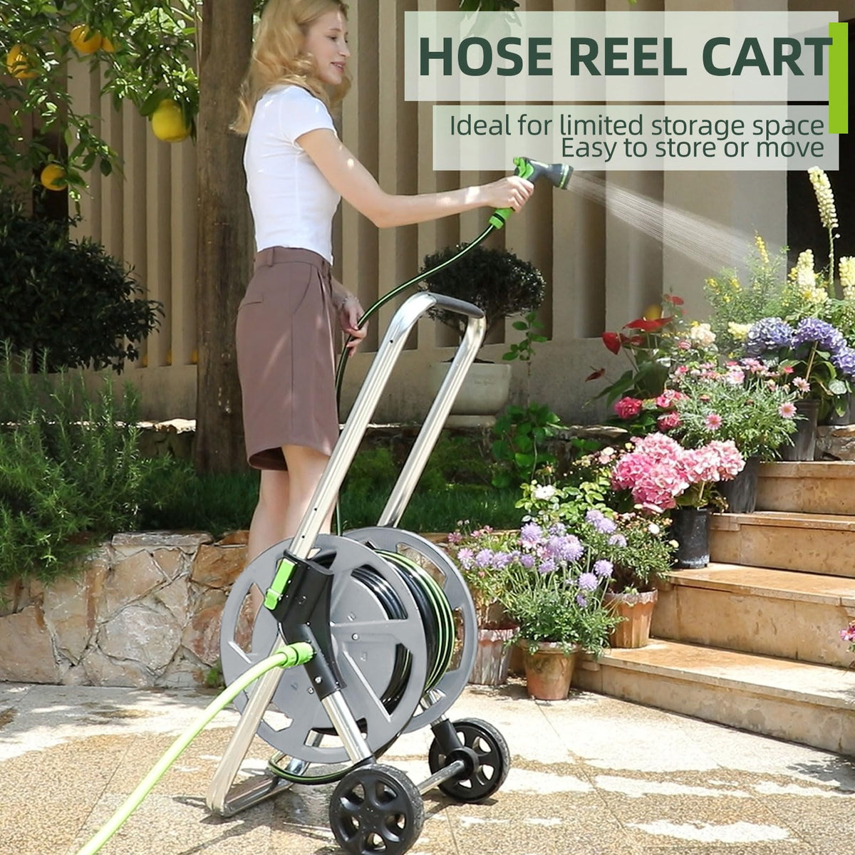 Garden Hose Reel Cart B41416