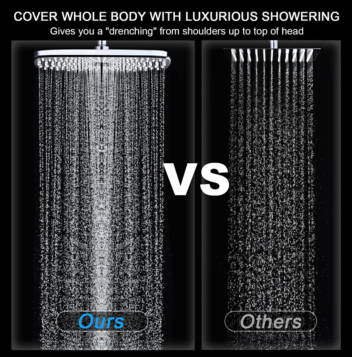 Chrome Handheld Rain Shower Head D7831