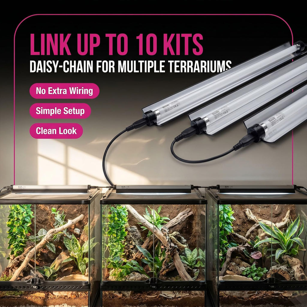22.5" 24 Watts 6% UVB Reptile Light Fixture Kit E62872