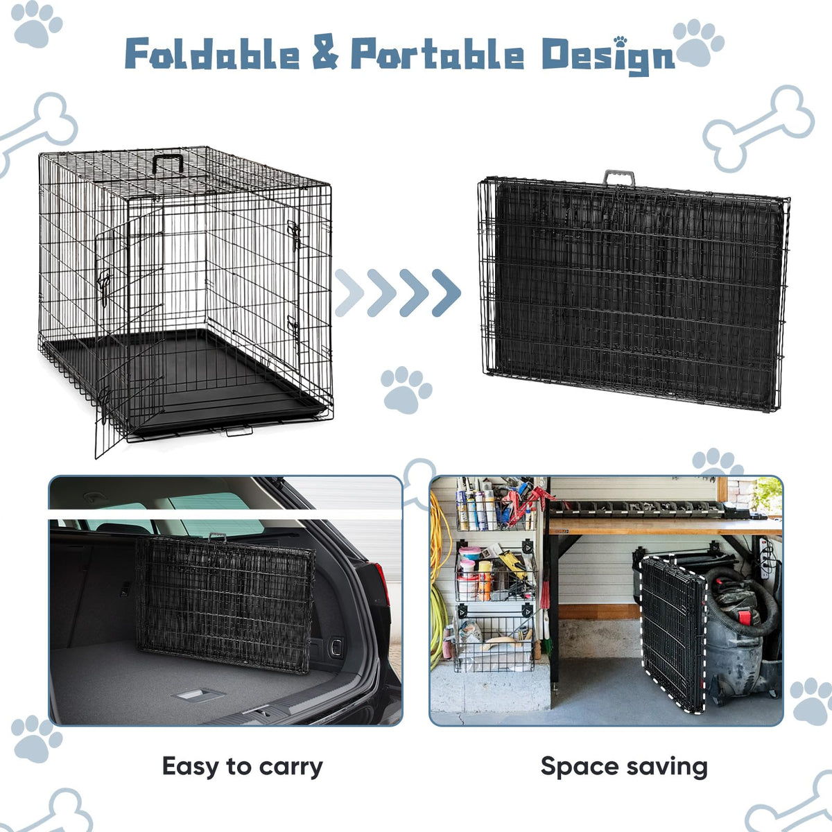 48 Inch Foldable Dog Crate R61506
