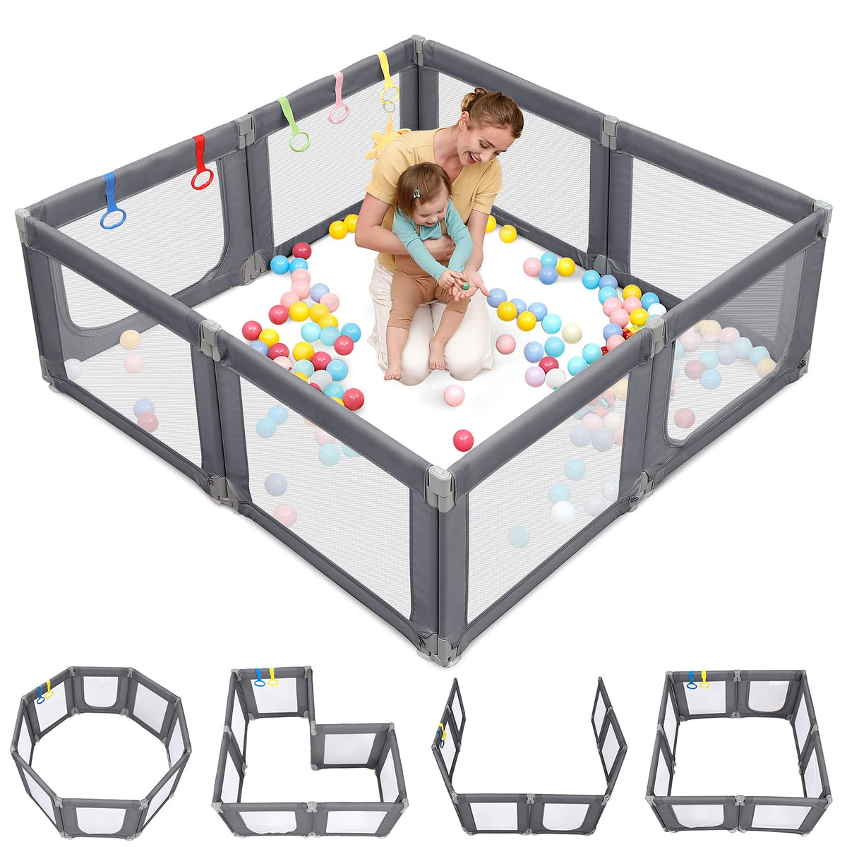 Grey Baby Playpen X671773