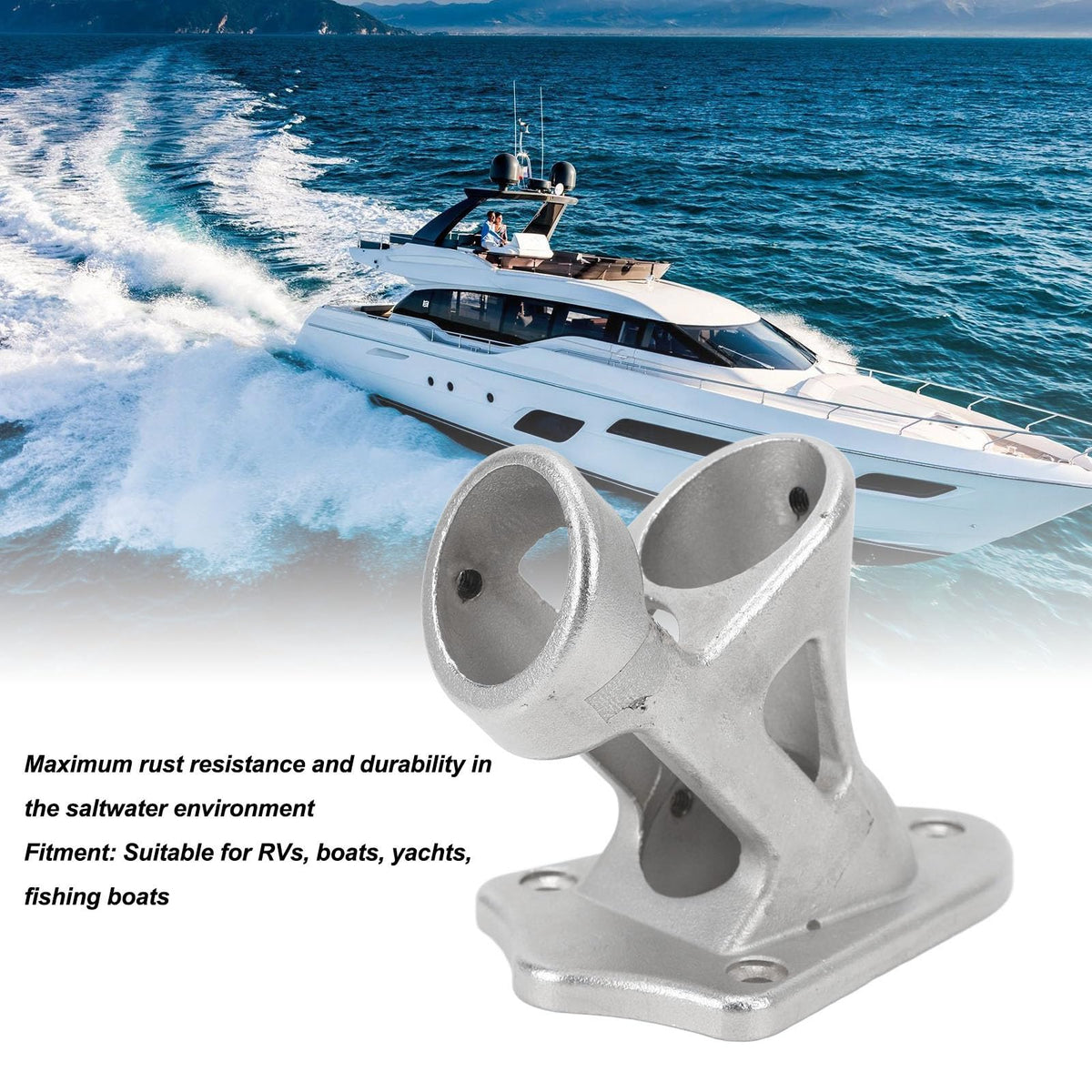 Heavy Duty Stainless Steel Flag Pole Bracket Mount R199