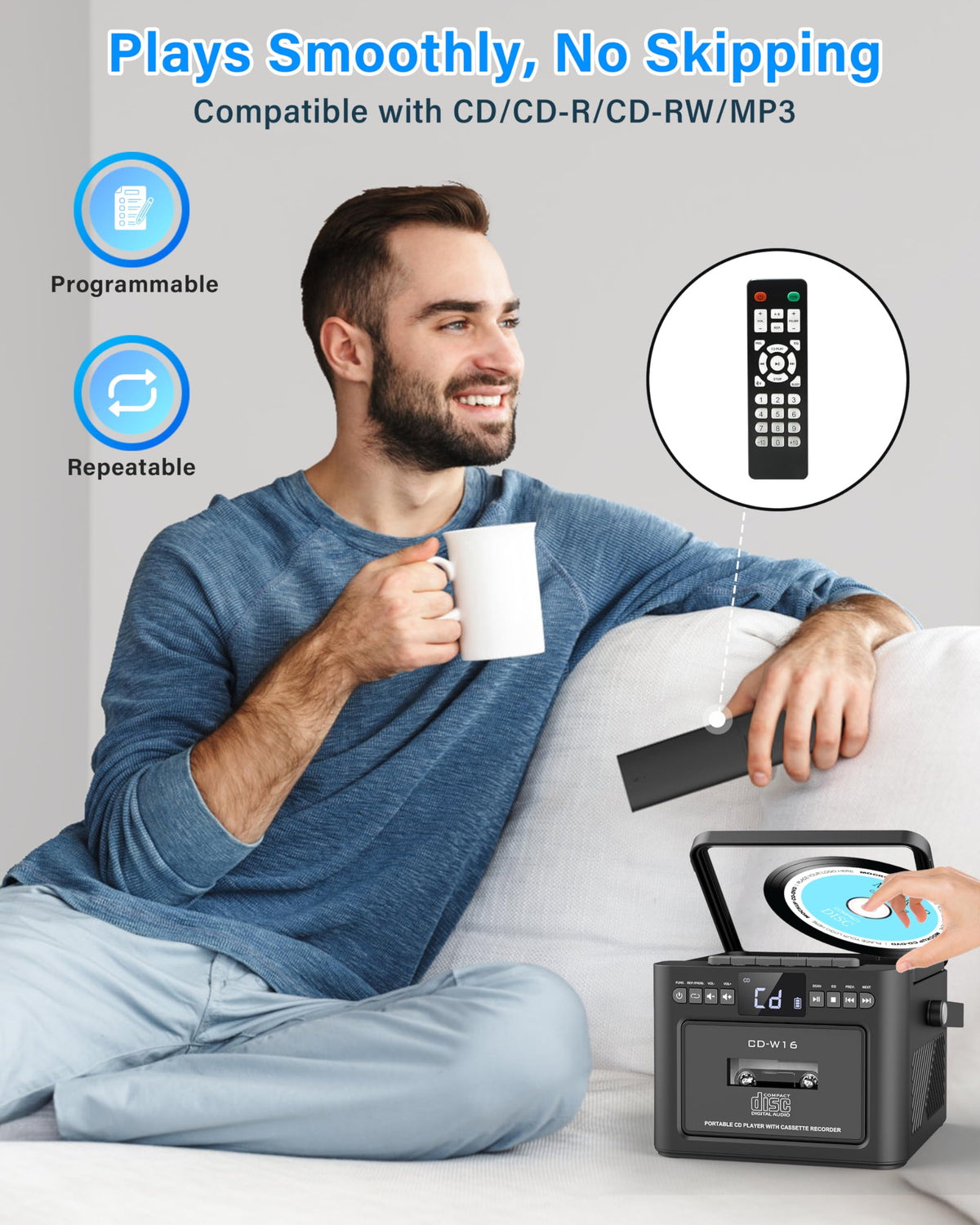 CD and Cassette Player Combo Q325114