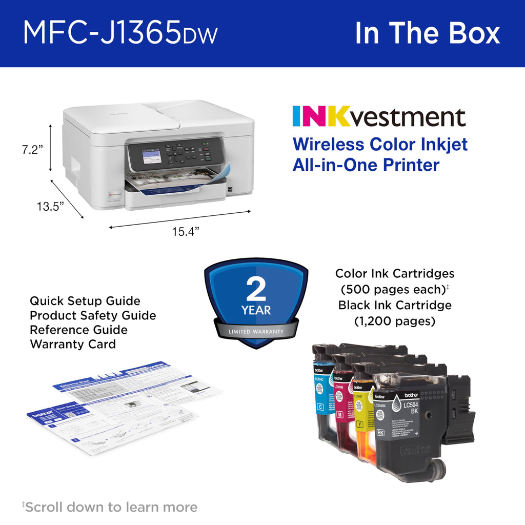 Wireless Color Inkjet All-in-One Printer with Automatic Duplex Printing B703