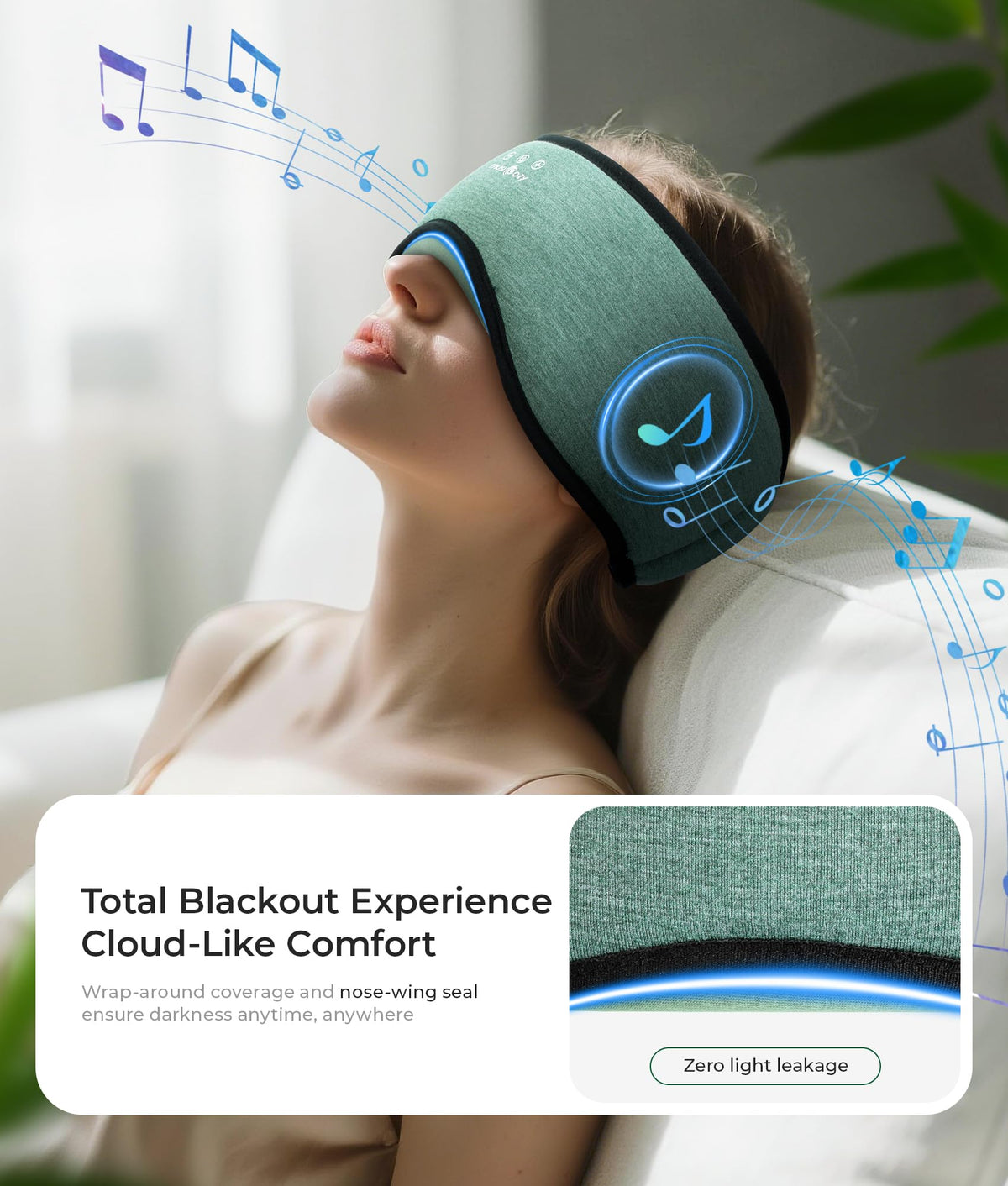 Sleep Mask with Bluetooth Headphones E489