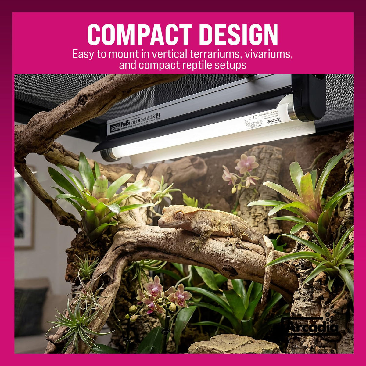 22.5" 24 Watts 6% UVB Reptile Light Fixture Kit E62872