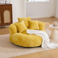 Oversized Corduroy Bean Bag Chair with 3 Pillows X76696