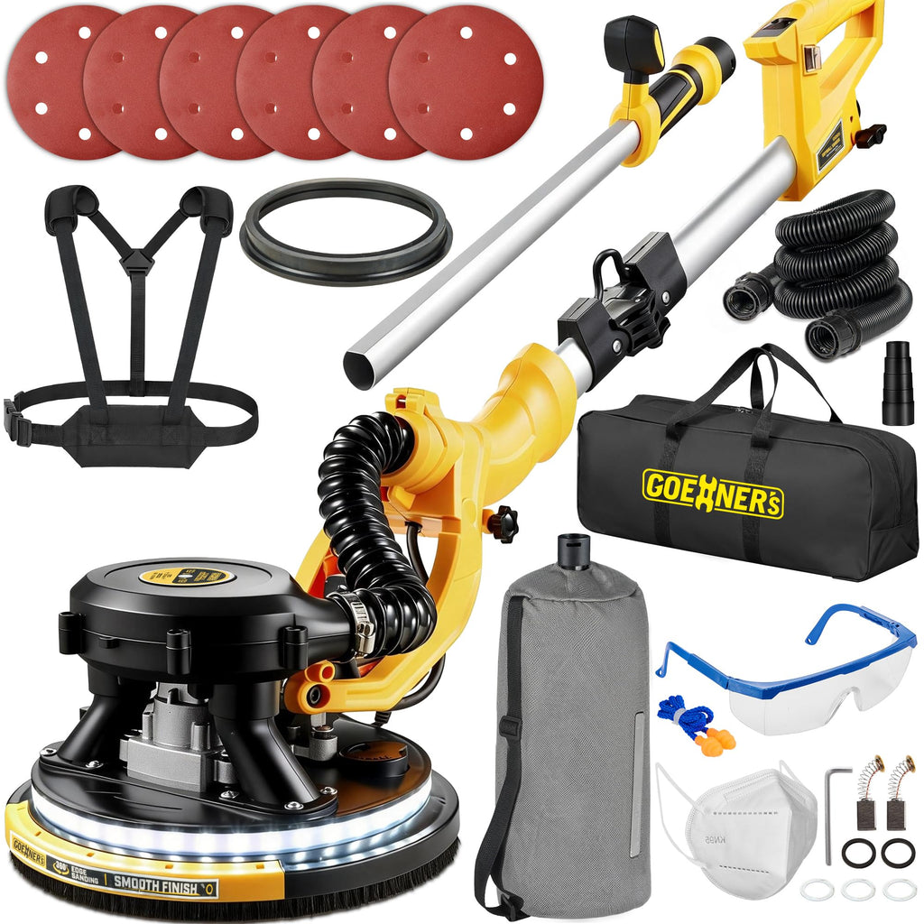 950W Electric Drywall Sander with Vacuum Dust Collector K2638