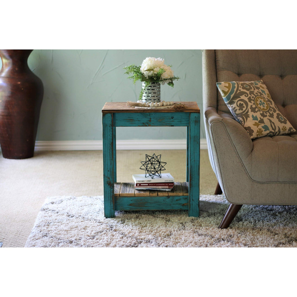Turquoise Combo End Table U21663