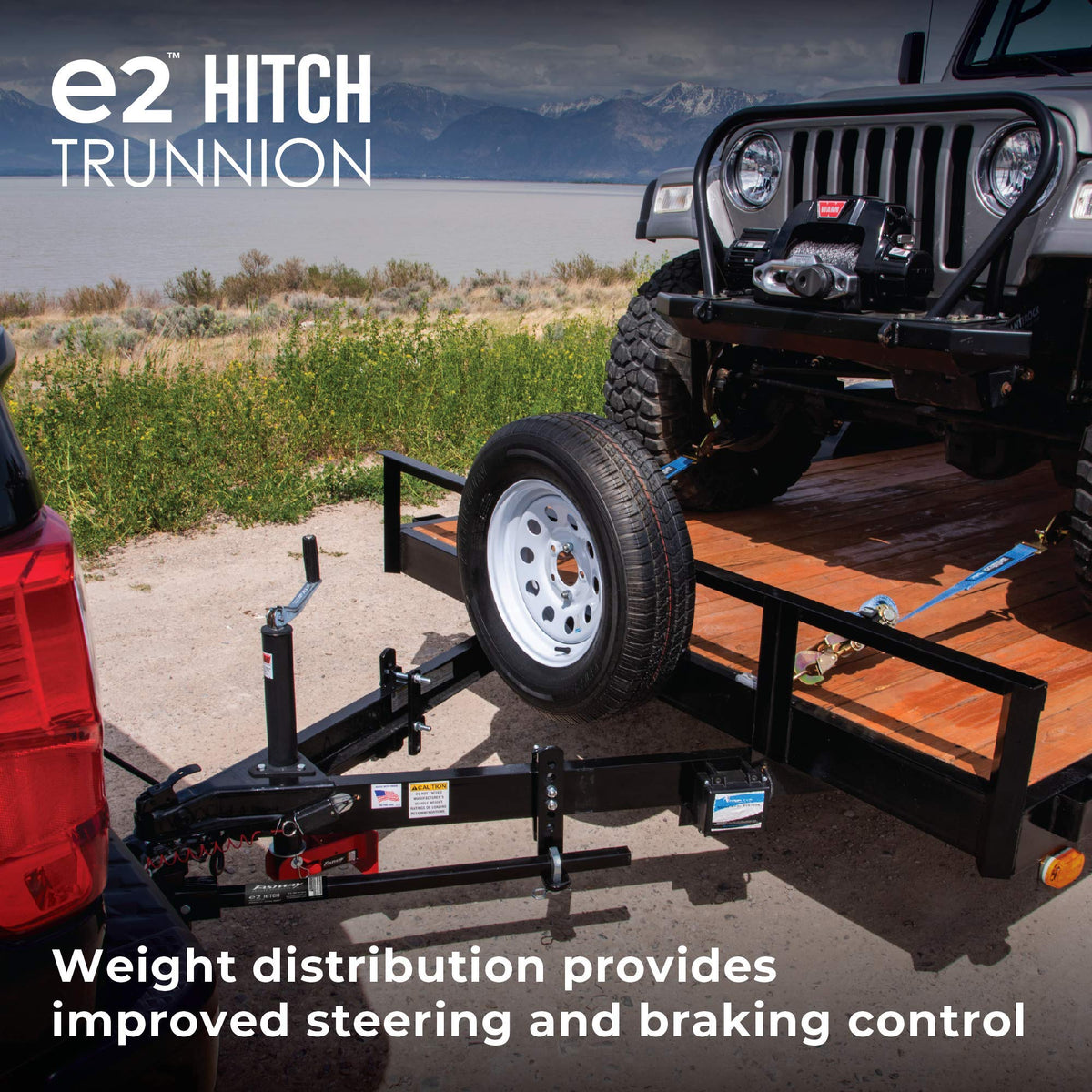 2-Point Sway Control Trunnion Hitch, 10,000 Lbs Trailer Weight Rating E675421
