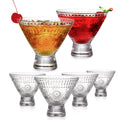 6 Pack 8 oz Stemless Martini Glasses G3529