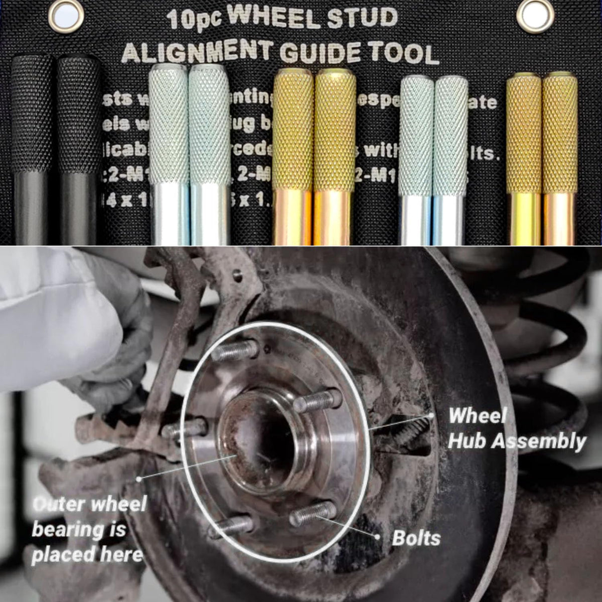 10 Pcs Wheel Alignment Pin Tool Kit H548