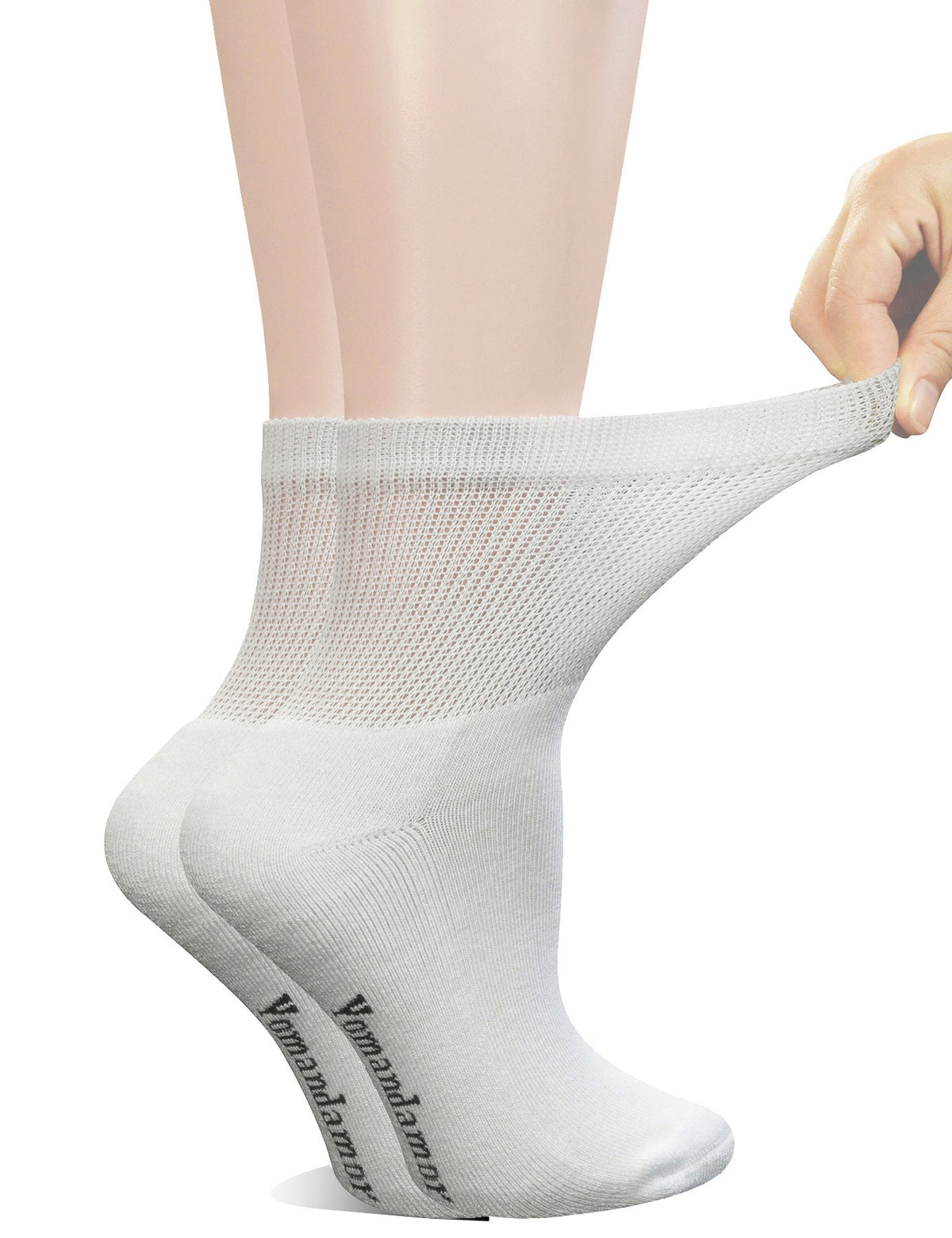 6 Pairs Diabetic Ankle Socks with Non-Binding Top and Cushion Sole K188
