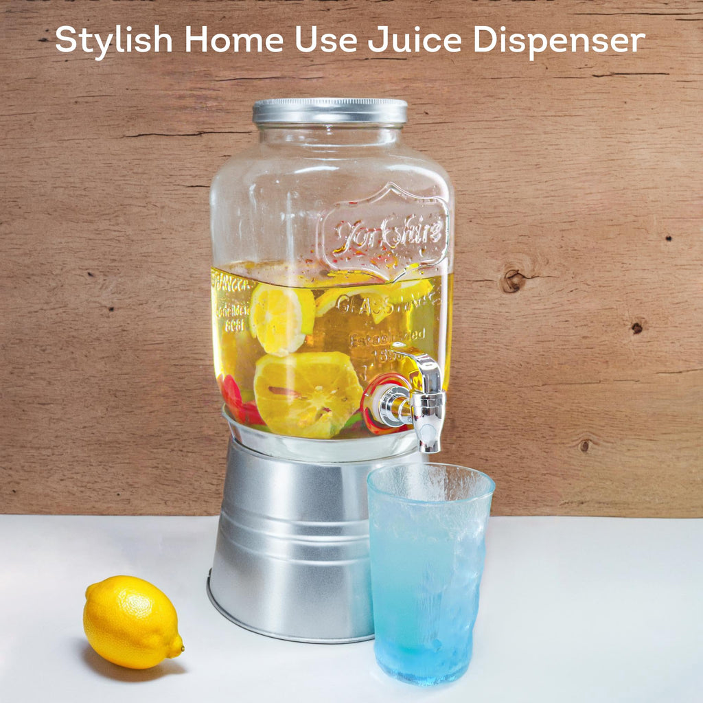 Glass Beverage Dispenser with Stand 1 Gallon F636197