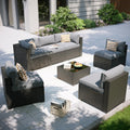 7 Piece Wicker Rattan Outdoor Sectional Sofa Set Q242