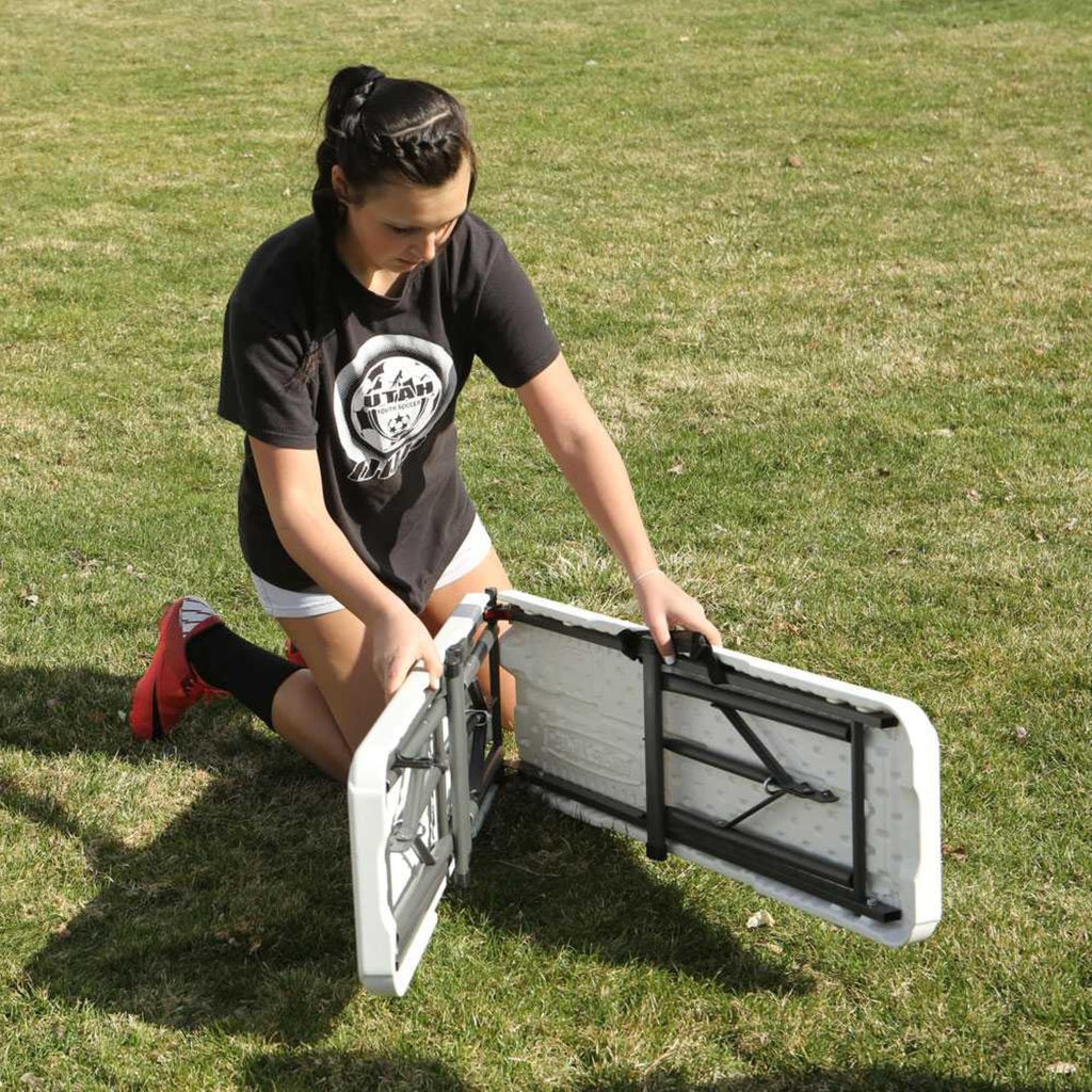Portable Folding Bench, 6-Foot, UV-Resistant, Powder-Coated Steel K62867