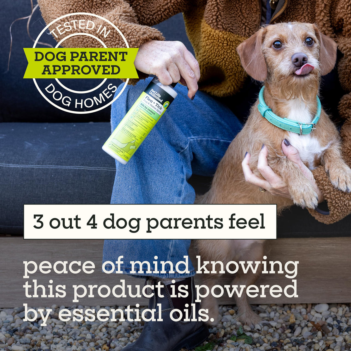 Natural Flea & Tick Spray for Dogs, 10 oz Plant-Based V8434