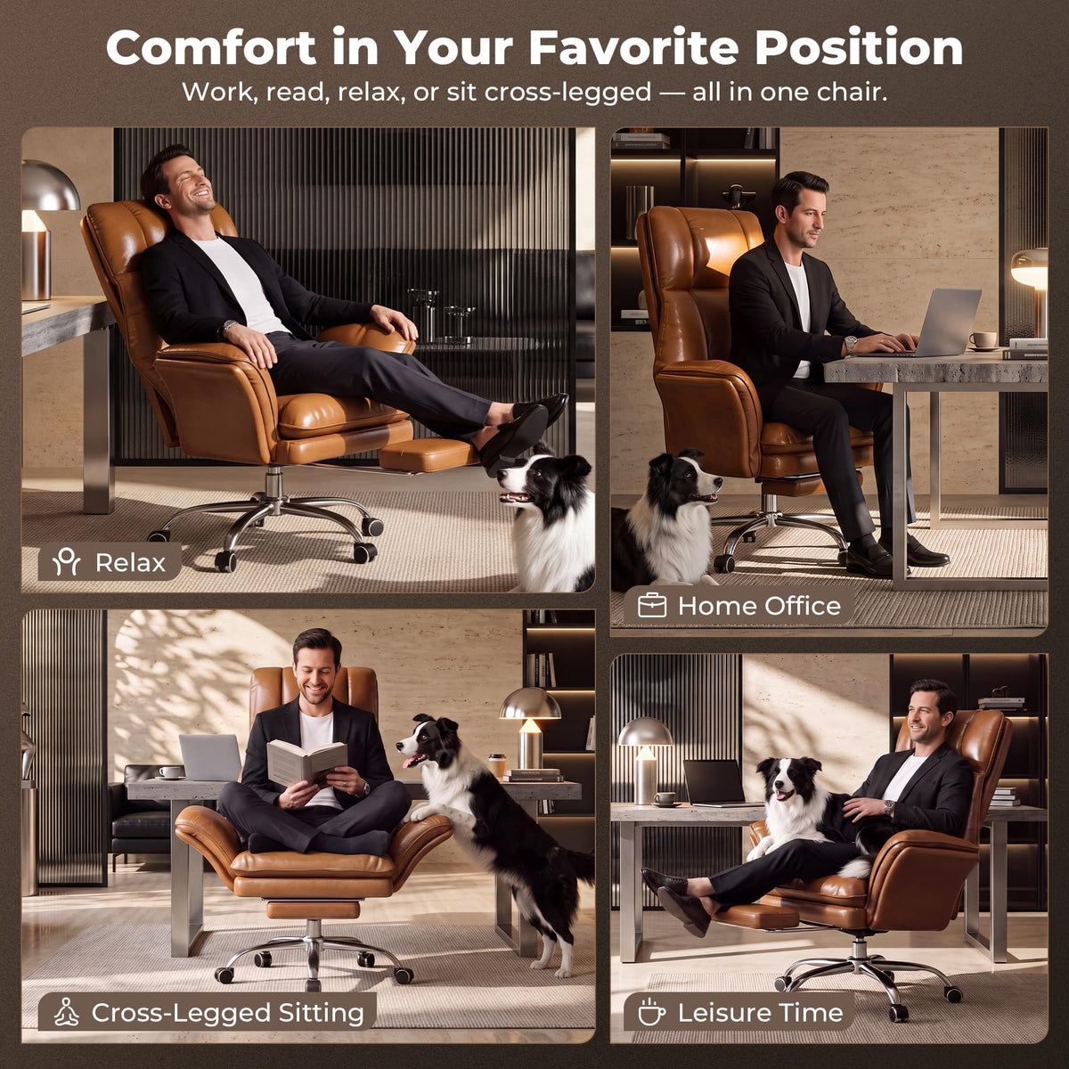 Big and Tall Office Chair with Flip Armrests U5358