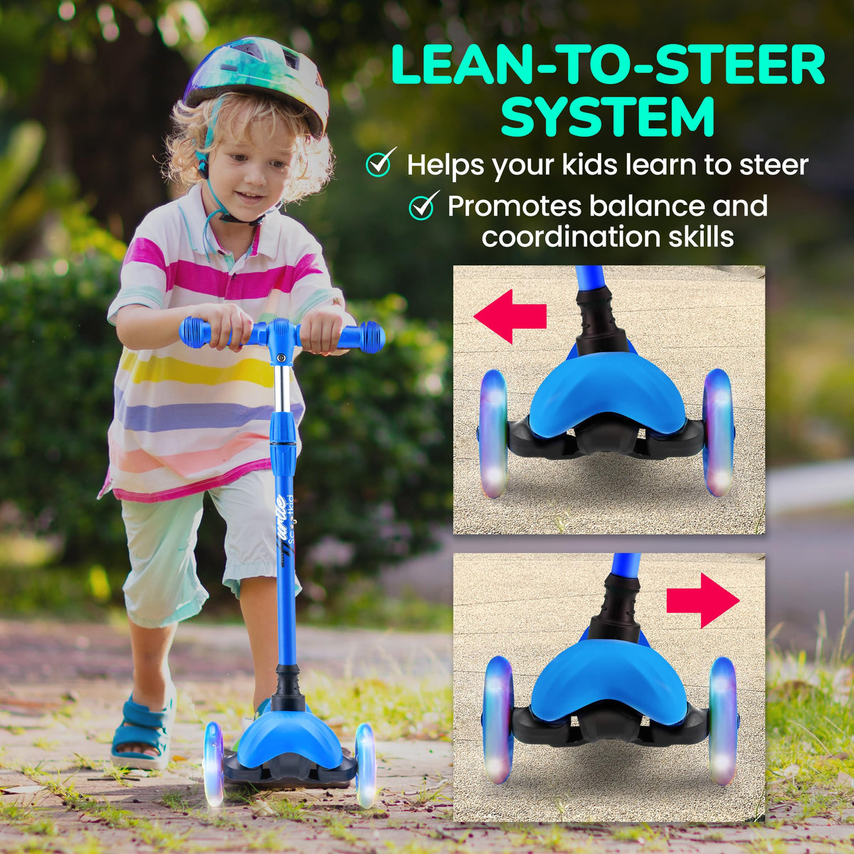 3 Wheel Kids Scooter with LED Wheels K605521