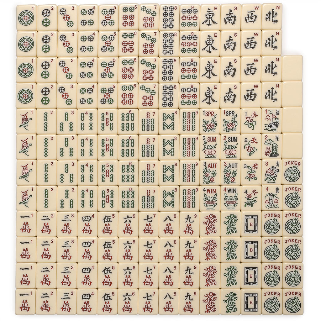 Ivory Stripes American Mahjong Set 166 Tiles N229004