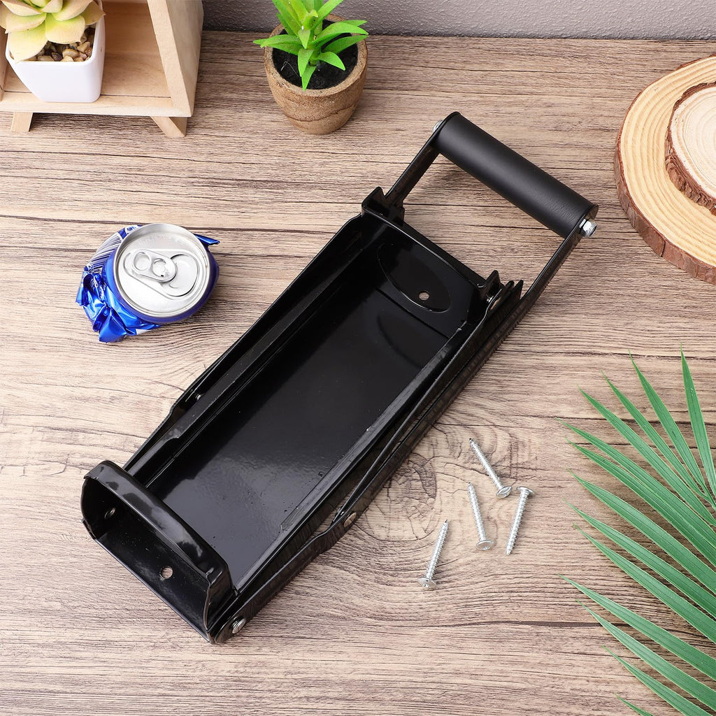 Black Wall Mounted Can Crusher with Bottle Opener O53618